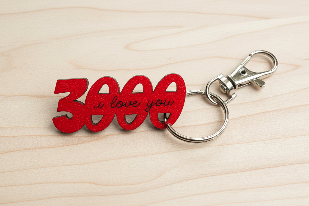 I love you 3000 keychain