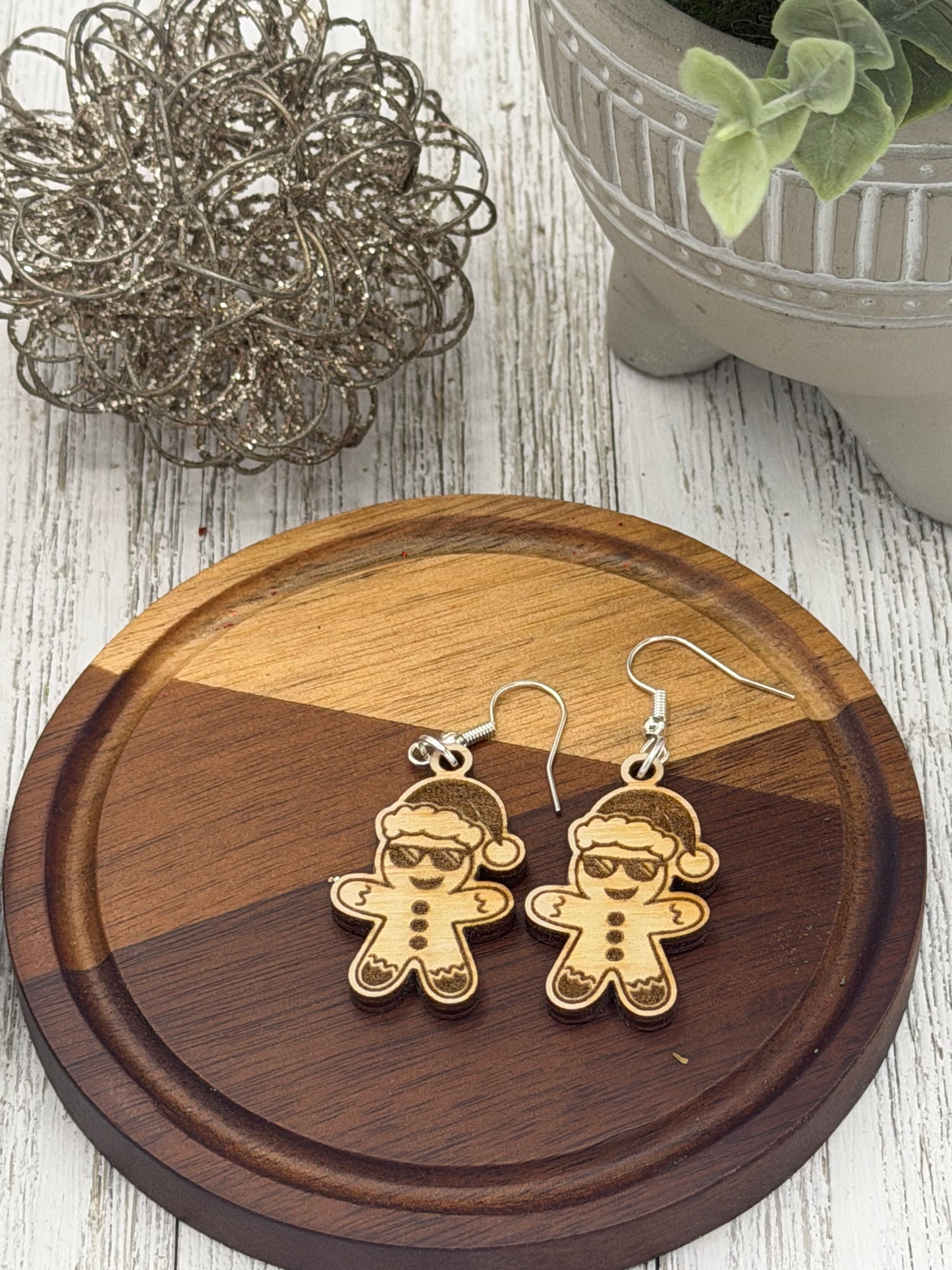 Ginger bread man Dangling earrings