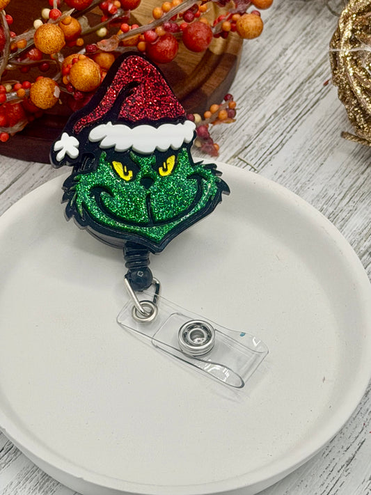 Grinch Badge Reel