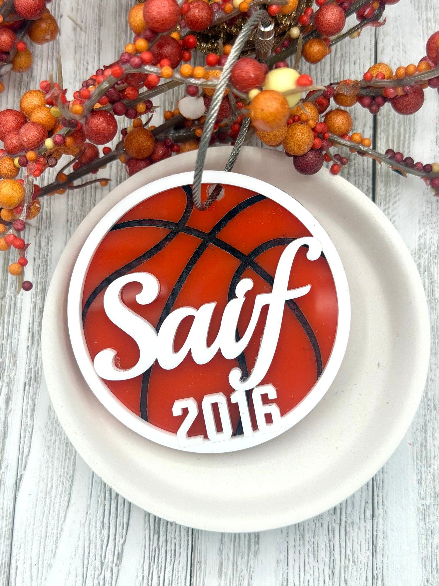 Custom Name Basketball Bag Tag