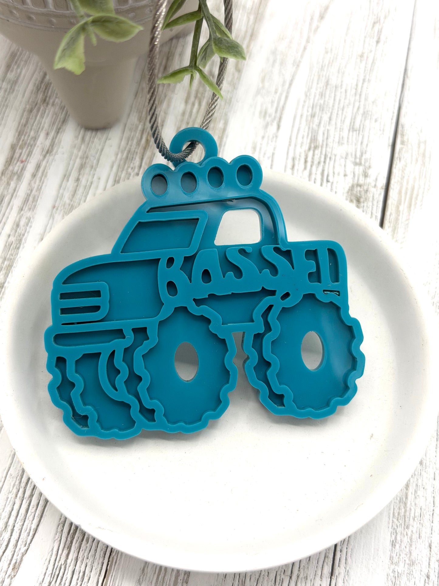 Custom Name Monster Truck Bag Tag