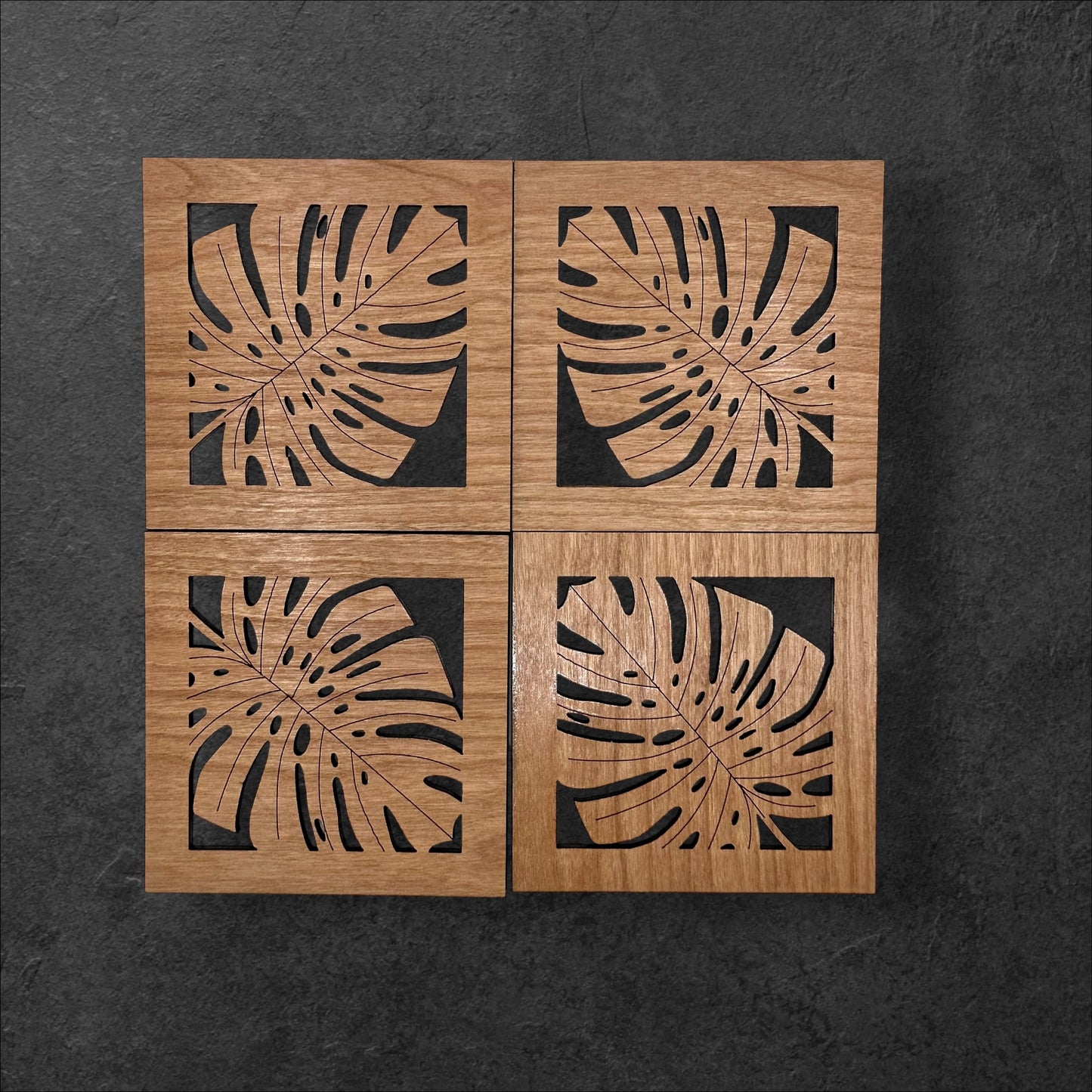 Monstera Leaf Coasters (Set of 4)