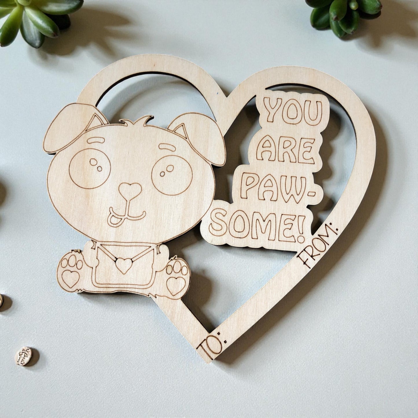 DIY Wooden Card, crafts for kids