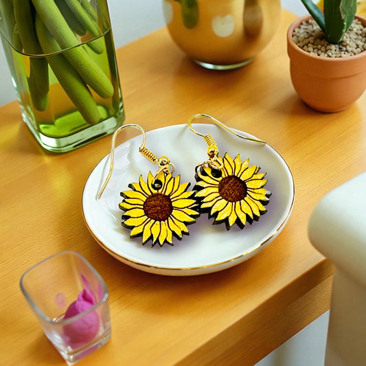 Sunflower Dangling Earrings