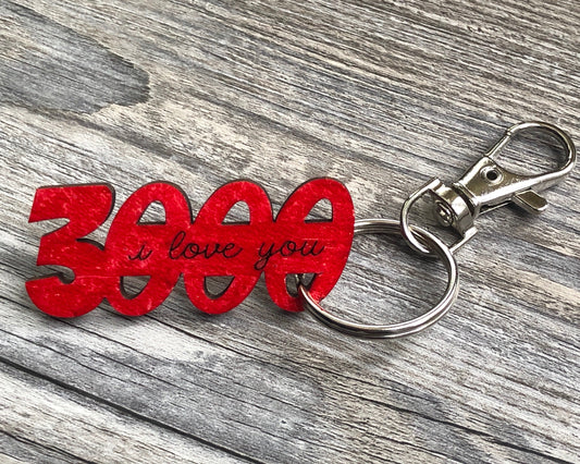 I love you 3000 keychain